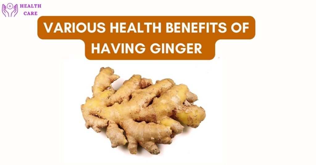 Various health benefits of having ginger