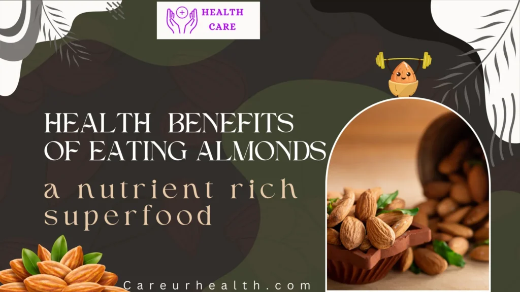 A handful of almonds on a wooden surface, showcasing their nutritional benefits for heart, brain, and overall health